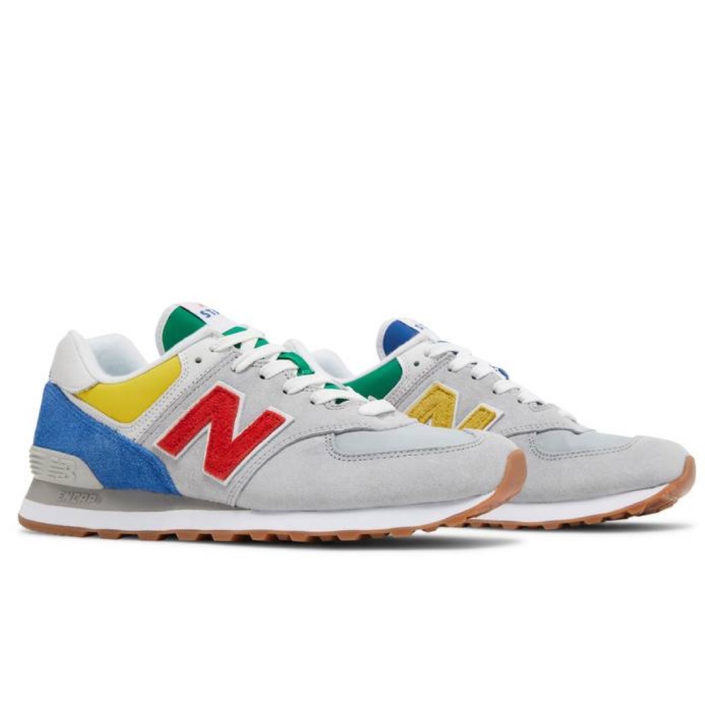 New Balance - STAUD x 574 'Rain Cloud Team Red'
